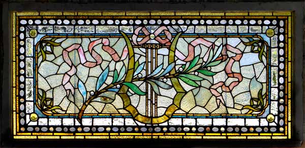 Vintage Victorian Stained Glass Window AE477