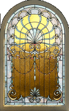 AE486 Antique American Stained Glass Window