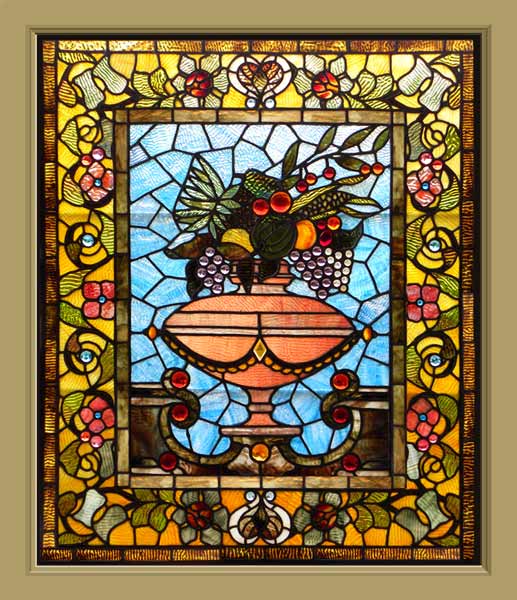 Vintage Victorian Stained Glass Window AE507