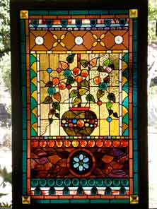 Original Photo of Vintage Victorian Stained Glass Window AE517