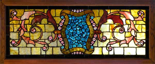 Vintage Victorian Stained Glass Window AE524