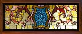 AE4524 Stained and Jeweled Glass Victorian Window
