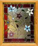 AE539 Antique American Victorian Stained Glass Window