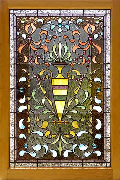Vintage Victorian Stained Glass Window AE550