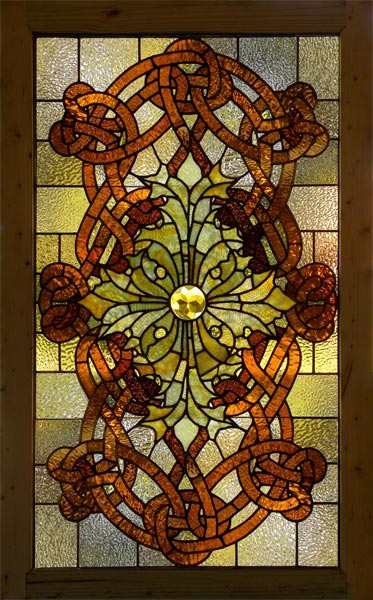 Vintage Victorian Stained Glass Window AE576